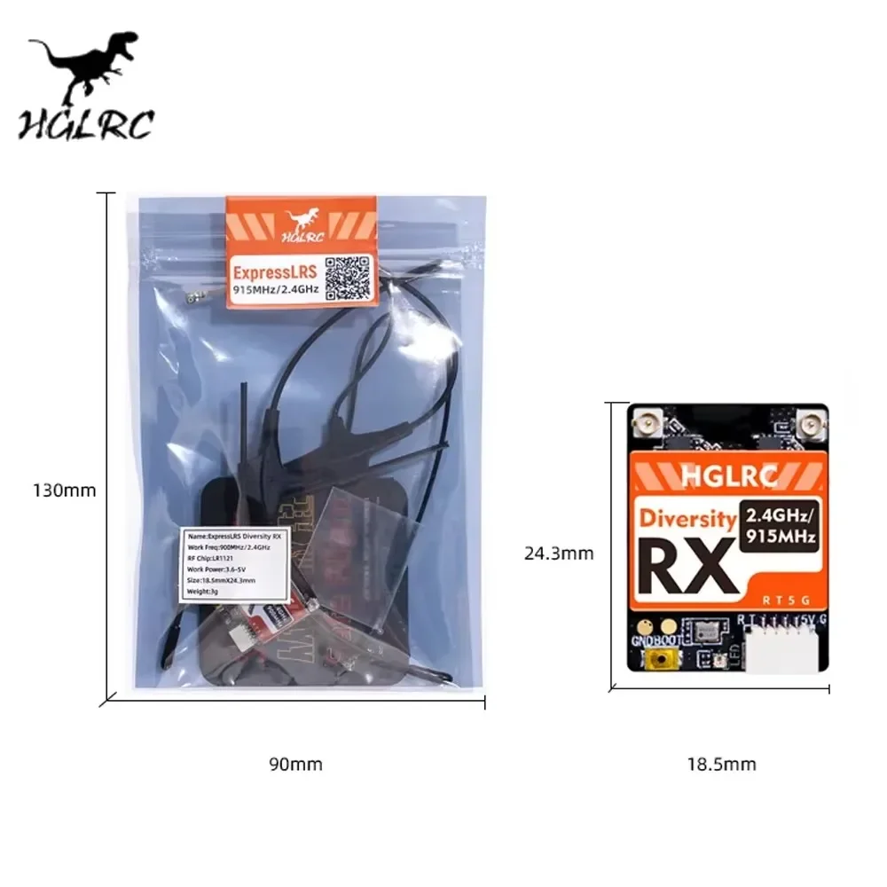 HGLRC Dualband RX ExpressLRS R - Drone Antenna ulasan dan harga