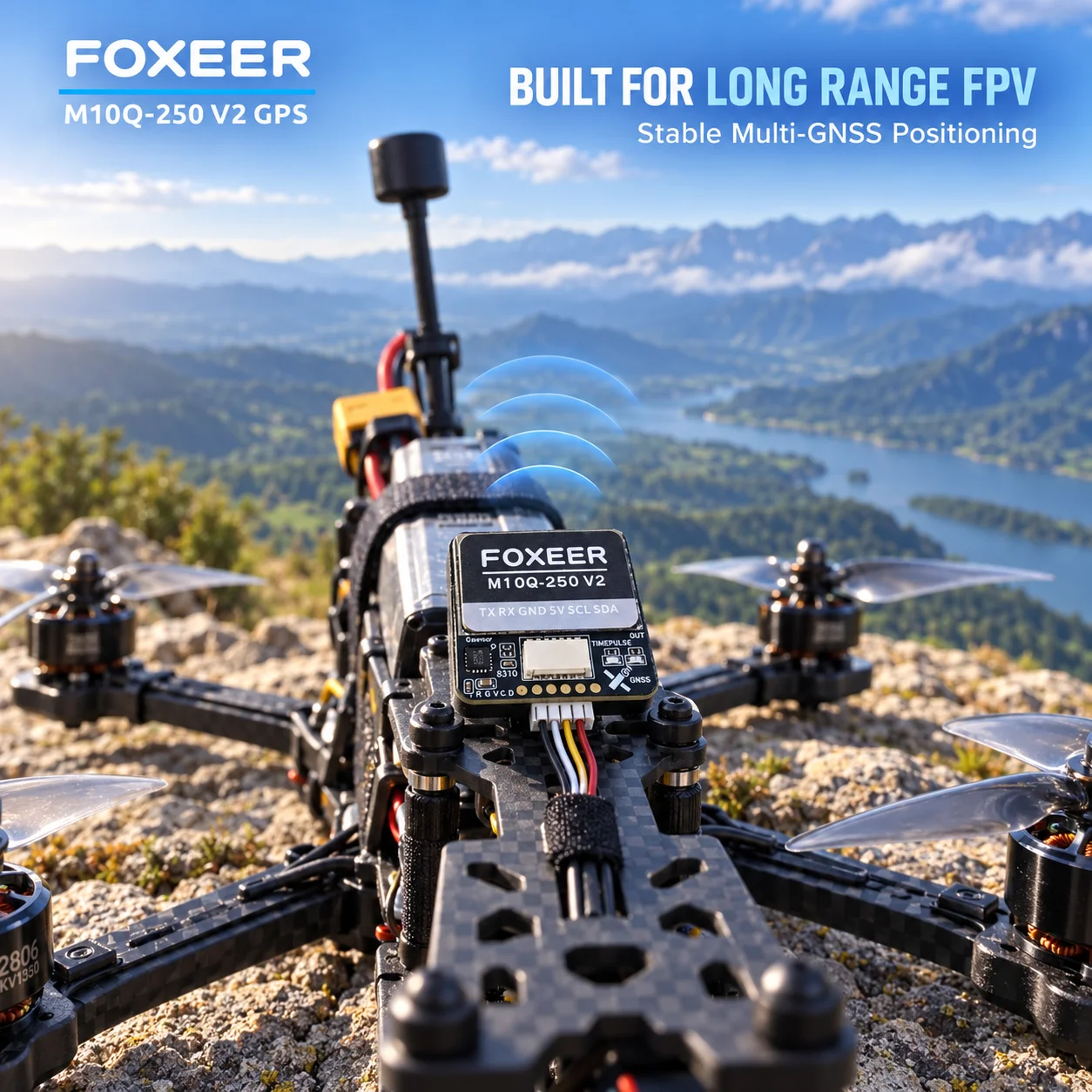 FOXEER M10Q-250 V2 GPS Module  - Drone Compass ulasan dan harga